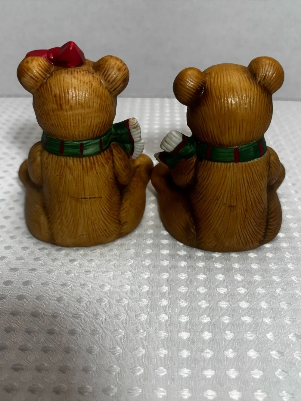 VTG Homco Christmas Teddy Bear Porcelain Figurines Toy Train and Rag Doll